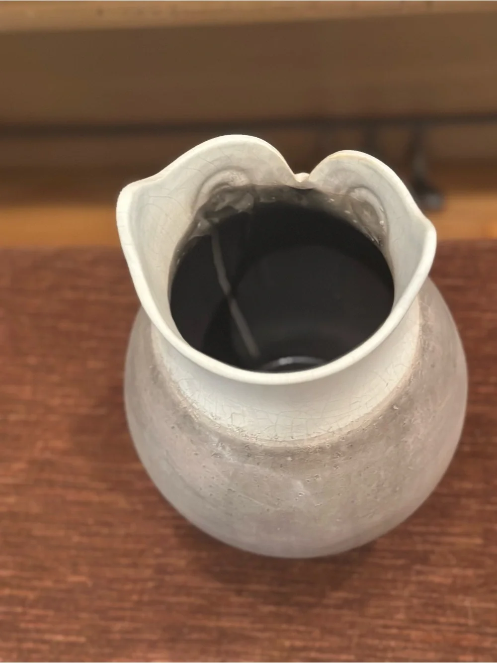 Pier 1 Owl Ceramic Vase - White and Gray